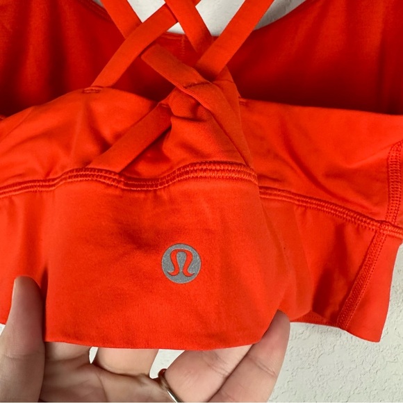 Lululemon SoulCycle Orange Medium Support B-D Cups Energy Longline Sports Bra 6 - Picture 3 of 5